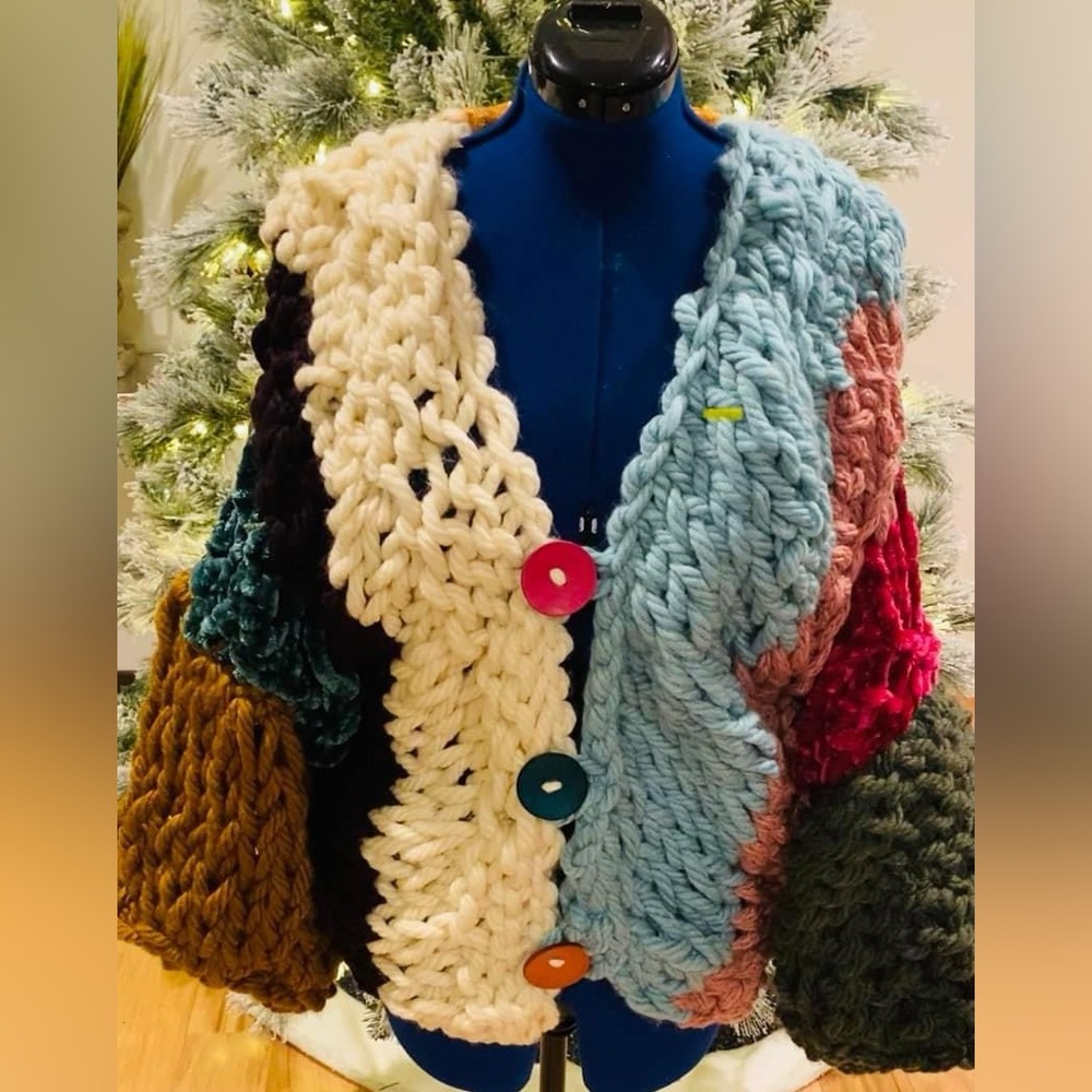 Perfectly crafted homemade hand knit sweater